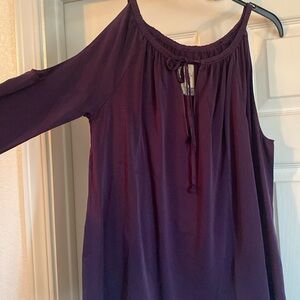 NWOTS Chaser brushed silk open shoulder blouse. Perfect for Fall! 🍁